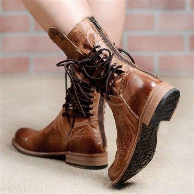 Mia | Leather boots with lace