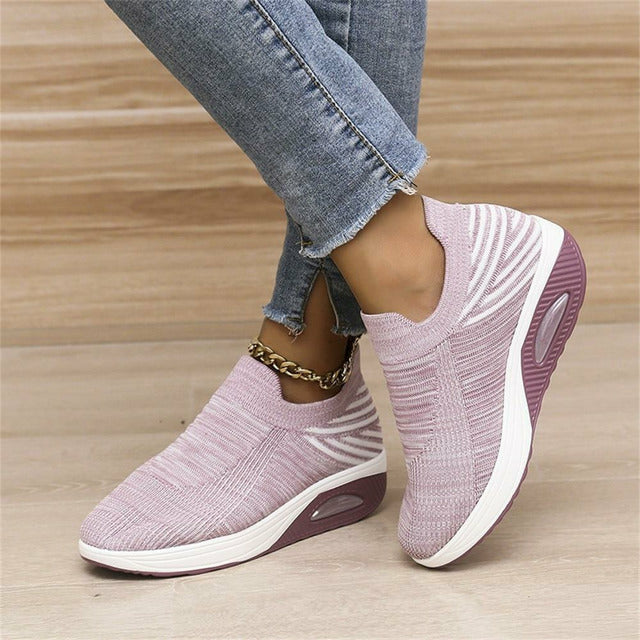 Grace | Women's Ergonomic Mesh and Air Heel Slip-On Sneakers