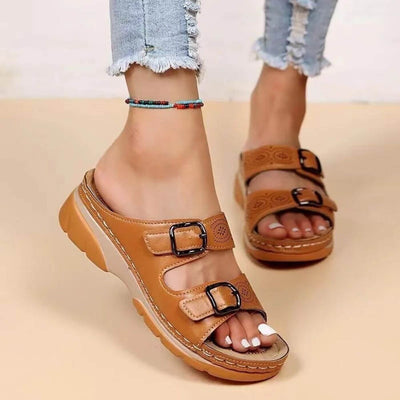 Yadira - Double Buckle Orthopedic Sandals