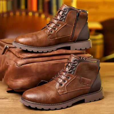 Daniel | Leather Boots with Lace