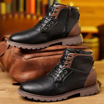 Daniel | Leather Boots with Lace