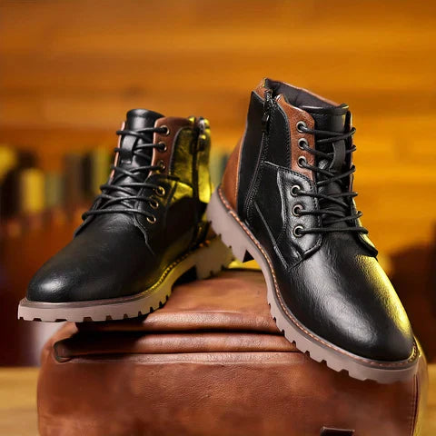 Daniel | Leather Boots with Lace