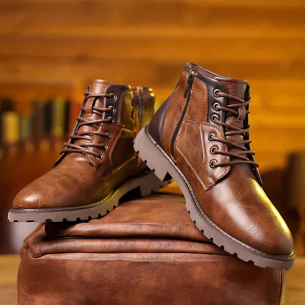Daniel | Leather Boots with Lace